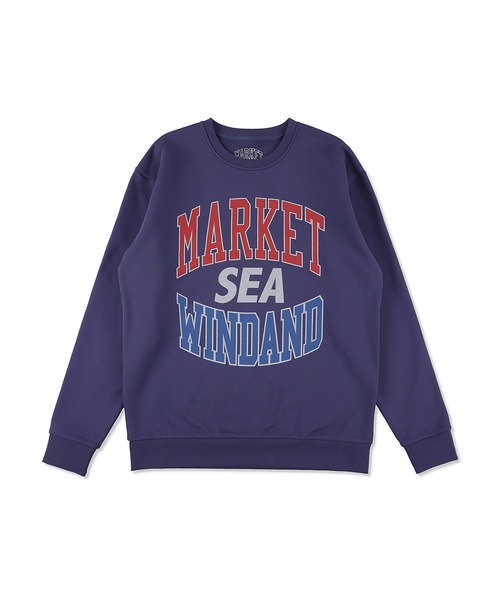 WIND AND SEA(ウィンダンシー)の「MARKET x WDS LOGO CREW NECK SWEAT SHIRT(スウェット・メンズ・アッシュ/ネイビー/ブラック・LARGE/SMALL/X-LARGE/MEDIUM)」の3枚目の写真