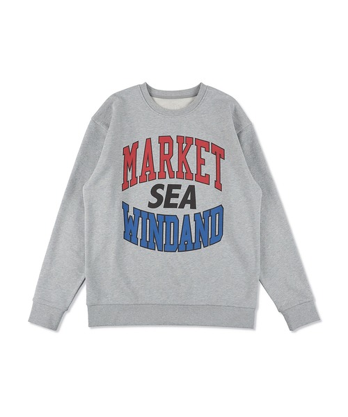 WIND AND SEA(ウィンダンシー)の「MARKET x WDS LOGO CREW NECK SWEAT SHIRT(スウェット・メンズ・アッシュ/ネイビー/ブラック・LARGE/SMALL/X-LARGE/MEDIUM)」の2枚目の写真
