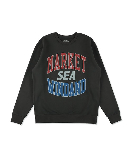 WIND AND SEA(ウィンダンシー)の「MARKET x WDS LOGO CREW NECK SWEAT SHIRT(スウェット・メンズ・アッシュ/ネイビー/ブラック・LARGE/SMALL/X-LARGE/MEDIUM)」の4枚目の写真