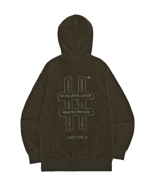 BEENTRILL(ビントリル)の「ショニル ハッシュタグ フードジップアップ(ブラウン)(ジャージ・レディース・その他・SMALL/MEDIUM/LARGE/X-LARGE)」の2枚目の写真