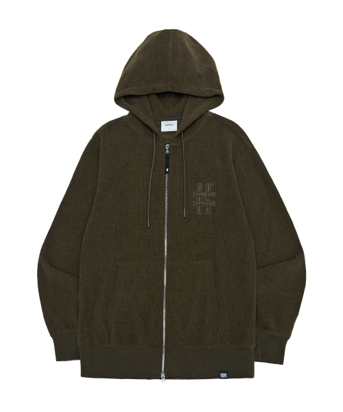 BEENTRILL(ビントリル)の「ショニル ハッシュタグ フードジップアップ(ブラウン)(ジャージ・レディース・その他・SMALL/MEDIUM/LARGE/X-LARGE)」の3枚目の写真