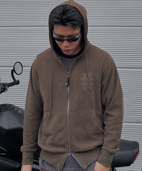 BEENTRILL(ビントリル)の「ショニル ハッシュタグ フードジップアップ(ブラウン)(ジャージ・レディース・その他・SMALL/MEDIUM/LARGE/X-LARGE)」の7枚目の写真