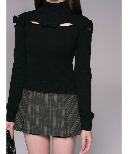 andwang(アンドワン)の「Varsity Pleated Mini Skirt(スカート・レディース・グレー/ダークグレー・MEDIUM/SMALL)」の6枚目の写真