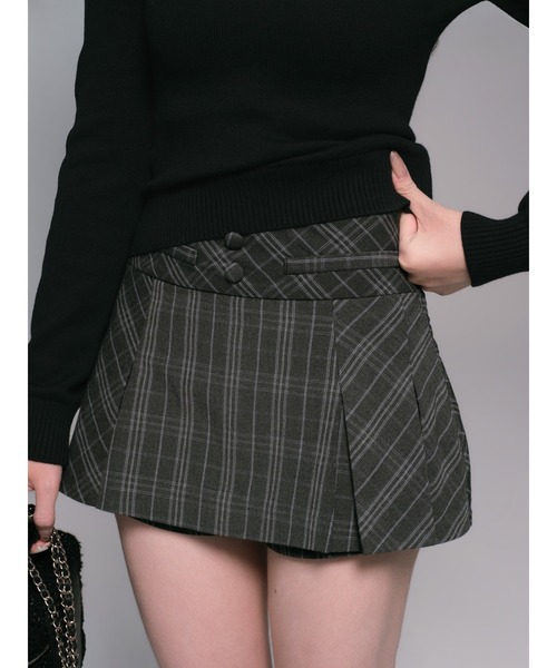 andwang(アンドワン)の「Varsity Pleated Mini Skirt(スカート・レディース・グレー/ダークグレー・MEDIUM/SMALL)」の8枚目の写真