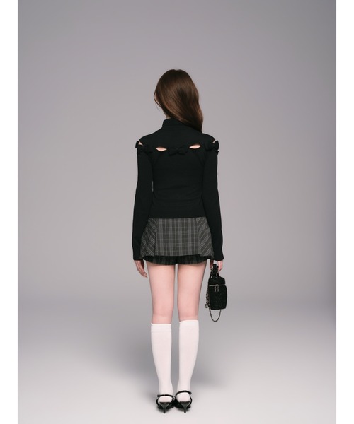 andwang(アンドワン)の「Varsity Pleated Mini Skirt(スカート・レディース・グレー/ダークグレー・MEDIUM/SMALL)」の13枚目の写真
