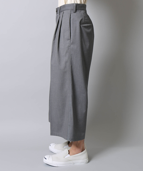 AMERICAN RAG CIE（アメリカンラグシー）の「AMERICAN RAG CIE T/Rワイドガウチョパンツ 【WEB限定】（その他パンツ・メンズ・ブラック/トップグレー・3/2/1）」の3枚目の写真