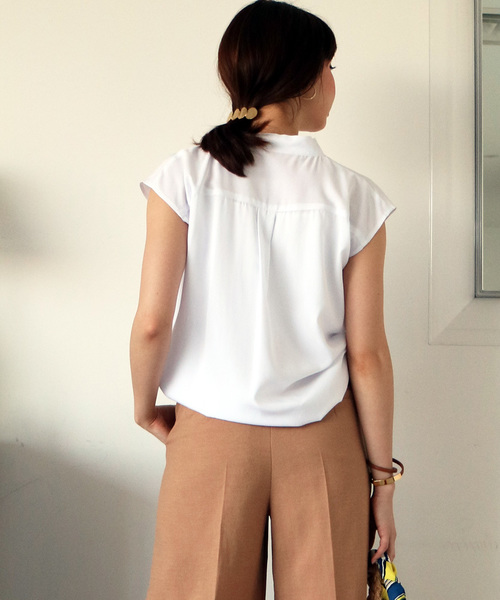 N.(N. Natural Beauty Basic)(エヌエヌナチュラルビューティーベーシック)の「リボンタイブラウス(シャツ/ブラウス・レディース・ネイビー/ホワイト/ピンク/ホワイト系その他・MEDIUM)」の19枚目の写真