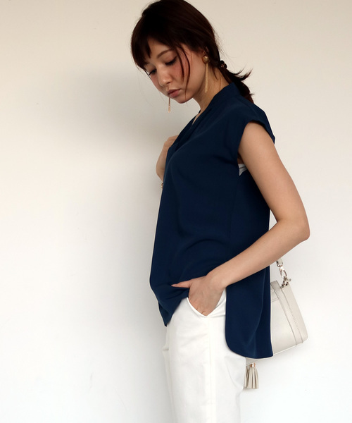 N.(N. Natural Beauty Basic)(エヌエヌナチュラルビューティーベーシック)の「リボンタイブラウス(シャツ/ブラウス・レディース・ネイビー/ホワイト/ピンク/ホワイト系その他・MEDIUM)」の15枚目の写真