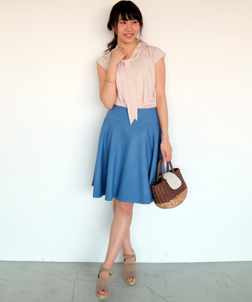 N.(N. Natural Beauty Basic)(エヌエヌナチュラルビューティーベーシック)の「リボンタイブラウス(シャツ/ブラウス・レディース・ネイビー/ホワイト/ピンク/ホワイト系その他・MEDIUM)」の8枚目の写真