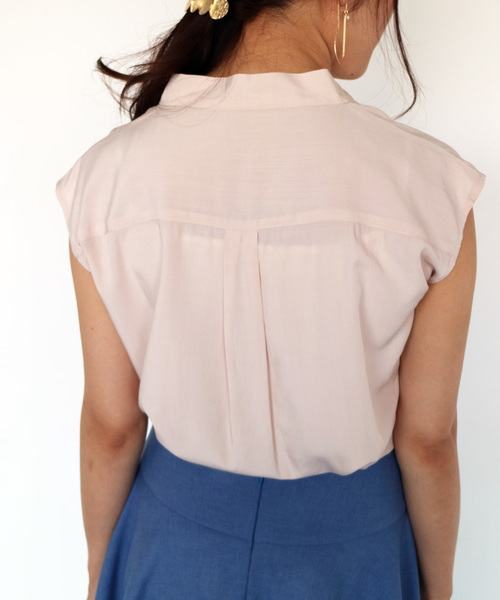 N.(N. Natural Beauty Basic)(エヌエヌナチュラルビューティーベーシック)の「リボンタイブラウス(シャツ/ブラウス・レディース・ネイビー/ホワイト/ピンク/ホワイト系その他・MEDIUM)」の5枚目の写真