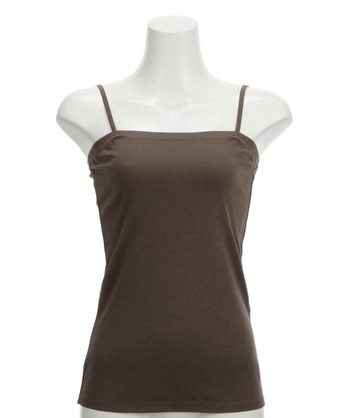 green label relaxing（グリーンレーベルリラクシング）の「DRY GREEN キャミソール（キャミソール・レディース・オフホワイト/ブラック/グレー/ブラウン/オリーブ/ネイビー・38/40）」の5枚目の写真