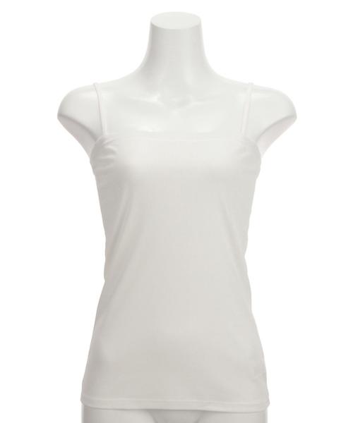 green label relaxing（グリーンレーベルリラクシング）の「DRY GREEN キャミソール（キャミソール・レディース・オフホワイト/ブラック/グレー/ブラウン/オリーブ/ネイビー・38/40）」の2枚目の写真