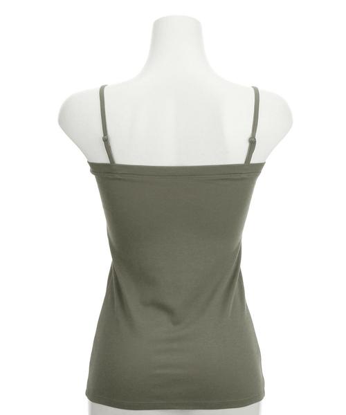 green label relaxing（グリーンレーベルリラクシング）の「DRY GREEN キャミソール（キャミソール・レディース・オフホワイト/ブラック/グレー/ブラウン/オリーブ/ネイビー・38/40）」の22枚目の写真