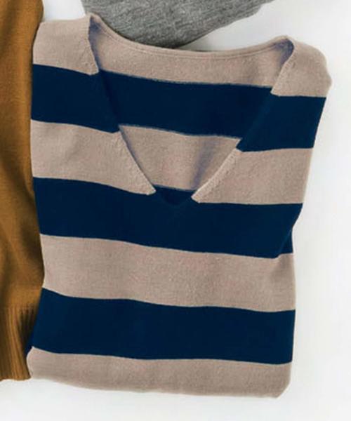 RANAN（ラナン）の「カシミヤタッチニットワンピース（ワンピース・レディース・ブラウン/グリーン系その他/ネイビー/ブラック/グレー系その他/チャコールグレー/グレー×ホワイト/グレー/ブラウン系その他/モカ/ブルー系その他/キャメル/ベージュ系その他/レッド系その他/ブルー系その他2/グレー系その他2/ラベンダー・LARGE/X-LARGE/XX-LARGE/MEDIUM）」の10枚目の写真