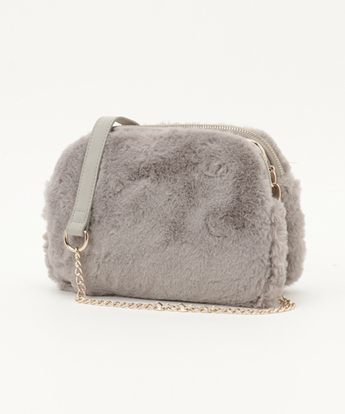 Me%（ミィパーセント）の「２WAYファーショルダー 733341（ショルダーバッグ・レディース・グレー系その他/ブラウン系その他/ブラック・FREE/ONE SIZE）」の3枚目の写真