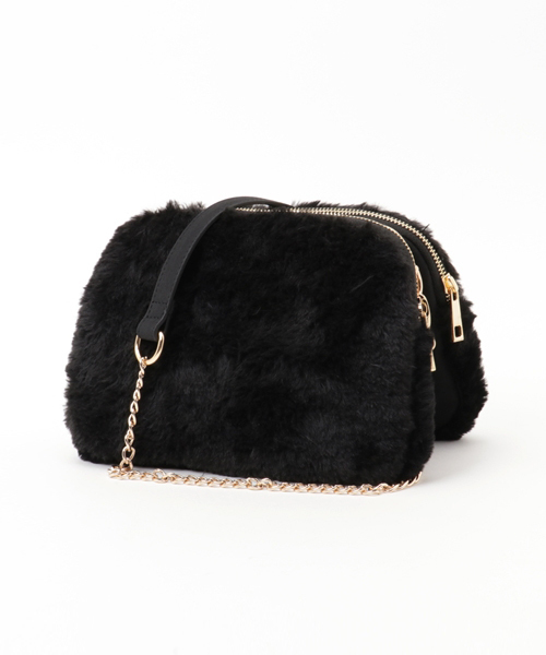 Me%（ミィパーセント）の「２WAYファーショルダー 733341（ショルダーバッグ・レディース・グレー系その他/ブラウン系その他/ブラック・FREE/ONE SIZE）」の2枚目の写真