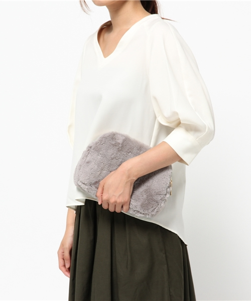 Me%（ミィパーセント）の「２WAYファーショルダー 733341（ショルダーバッグ・レディース・グレー系その他/ブラウン系その他/ブラック・FREE/ONE SIZE）」の11枚目の写真