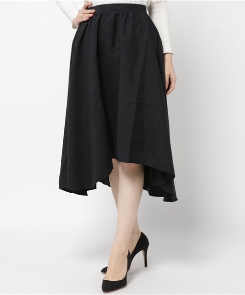 KOBE LETTUCE(コウベレタス)の「ピーチスキンイレギュラーヘムスカート(スカート・レディース・ネイビー/マスタード/ブラック/グレイッシュベージュ/カーキ/テラコッタ/キャメル/ボルドー/ピンク系その他/モスグリーン・FREE)」の18枚目の写真