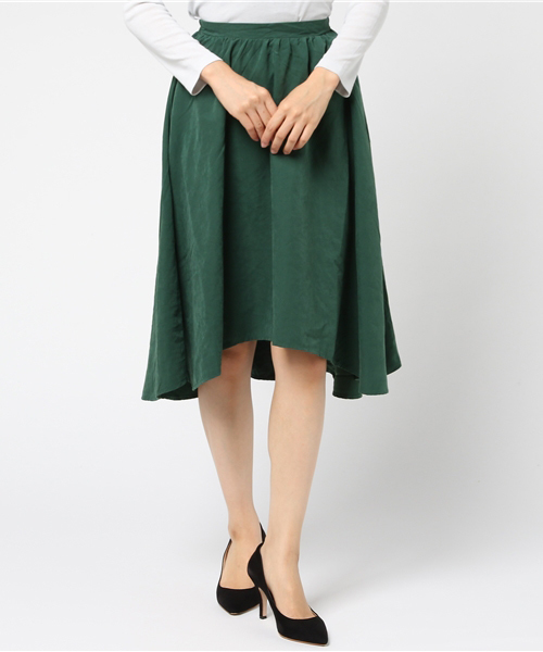 KOBE LETTUCE(コウベレタス)の「ピーチスキンイレギュラーヘムスカート(スカート・レディース・ネイビー/マスタード/ブラック/グレイッシュベージュ/カーキ/テラコッタ/キャメル/ボルドー/ピンク系その他/モスグリーン・FREE)」の22枚目の写真