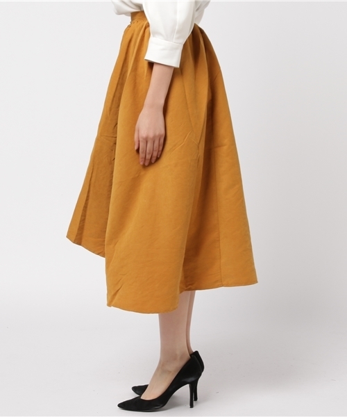 KOBE LETTUCE(コウベレタス)の「ピーチスキンイレギュラーヘムスカート(スカート・レディース・ネイビー/マスタード/ブラック/グレイッシュベージュ/カーキ/テラコッタ/キャメル/ボルドー/ピンク系その他/モスグリーン・FREE)」の12枚目の写真