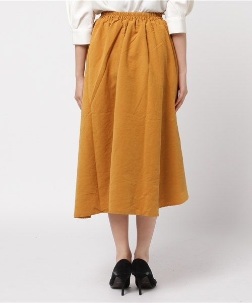 KOBE LETTUCE(コウベレタス)の「ピーチスキンイレギュラーヘムスカート(スカート・レディース・ネイビー/マスタード/ブラック/グレイッシュベージュ/カーキ/テラコッタ/キャメル/ボルドー/ピンク系その他/モスグリーン・FREE)」の13枚目の写真