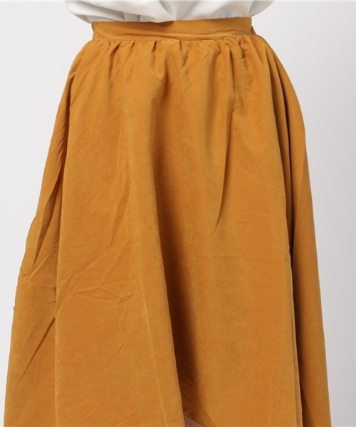 KOBE LETTUCE(コウベレタス)の「ピーチスキンイレギュラーヘムスカート(スカート・レディース・ネイビー/マスタード/ブラック/グレイッシュベージュ/カーキ/テラコッタ/キャメル/ボルドー/ピンク系その他/モスグリーン・FREE)」の14枚目の写真