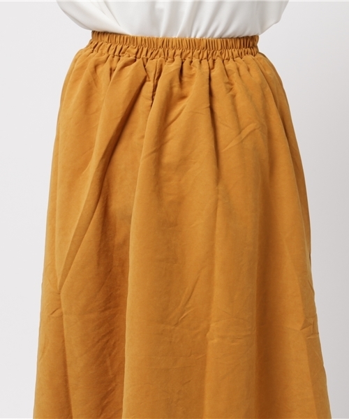 KOBE LETTUCE(コウベレタス)の「ピーチスキンイレギュラーヘムスカート(スカート・レディース・ネイビー/マスタード/ブラック/グレイッシュベージュ/カーキ/テラコッタ/キャメル/ボルドー/ピンク系その他/モスグリーン・FREE)」の15枚目の写真