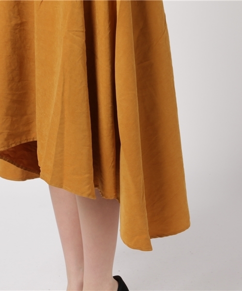 KOBE LETTUCE(コウベレタス)の「ピーチスキンイレギュラーヘムスカート(スカート・レディース・ネイビー/マスタード/ブラック/グレイッシュベージュ/カーキ/テラコッタ/キャメル/ボルドー/ピンク系その他/モスグリーン・FREE)」の16枚目の写真