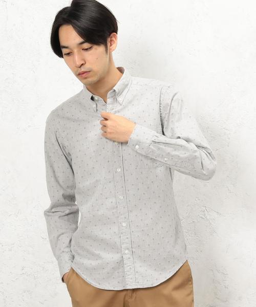 green label relaxing(グリーンレーベルリラクシング)の「BC VIYELLA/DOT BD シャツ◆(シャツ/ブラウス・メンズ・ホワイト/ネイビー/グレー・MEDIUM/LARGE/SMALL/X-LARGE)」の3枚目の写真