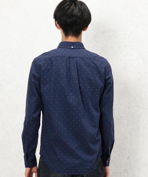 green label relaxing(グリーンレーベルリラクシング)の「BC VIYELLA/DOT BD シャツ◆(シャツ/ブラウス・メンズ・ホワイト/ネイビー/グレー・MEDIUM/LARGE/SMALL/X-LARGE)」の4枚目の写真