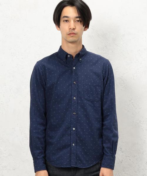 green label relaxing(グリーンレーベルリラクシング)の「BC VIYELLA/DOT BD シャツ◆(シャツ/ブラウス・メンズ・ホワイト/ネイビー/グレー・MEDIUM/LARGE/SMALL/X-LARGE)」の5枚目の写真