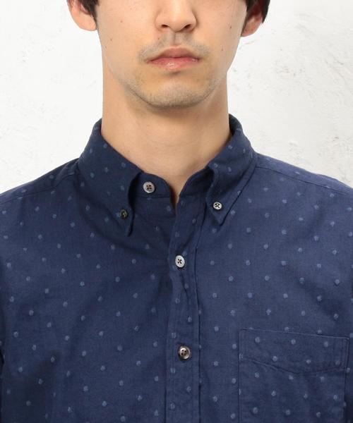 green label relaxing(グリーンレーベルリラクシング)の「BC VIYELLA/DOT BD シャツ◆(シャツ/ブラウス・メンズ・ホワイト/ネイビー/グレー・MEDIUM/LARGE/SMALL/X-LARGE)」の8枚目の写真