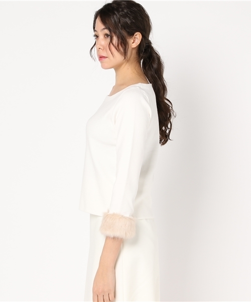 PROPORTION BODY DRESSING（プロポーションボディドレッシング）の「ファードッキングニット（ニット/セーター・レディース・ホワイト系その他/ピンク/グレー/ピンク系その他・3/2）」の6枚目の写真