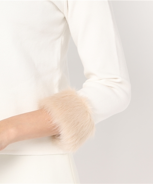 PROPORTION BODY DRESSING（プロポーションボディドレッシング）の「ファードッキングニット（ニット/セーター・レディース・ホワイト系その他/ピンク/グレー/ピンク系その他・3/2）」の9枚目の写真