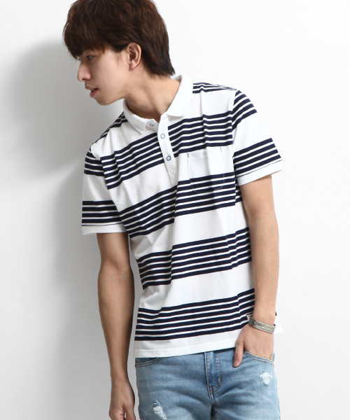 ZIP FIVE（ジップファイブ）の「【ZIP FIVE】プリントポロシャツ（ポロシャツ・メンズ・T/H/O/Q/G/I/P/R/S/K/L/B/J/N/C/D/E/F/A/M/V/U・X-LARGE/LARGE/SMALL/MEDIUM/X-SMALL）」の4枚目の写真