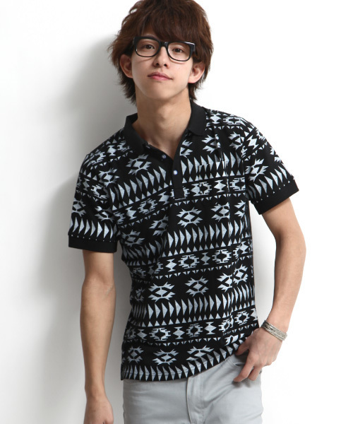 ZIP FIVE（ジップファイブ）の「【ZIP FIVE】プリントポロシャツ（ポロシャツ・メンズ・T/H/O/Q/G/I/P/R/S/K/L/B/J/N/C/D/E/F/A/M/V/U・X-LARGE/LARGE/SMALL/MEDIUM/X-SMALL）」の9枚目の写真