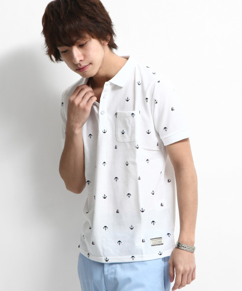 ZIP FIVE（ジップファイブ）の「【ZIP FIVE】プリントポロシャツ（ポロシャツ・メンズ・T/H/O/Q/G/I/P/R/S/K/L/B/J/N/C/D/E/F/A/M/V/U・X-LARGE/LARGE/SMALL/MEDIUM/X-SMALL）」の15枚目の写真