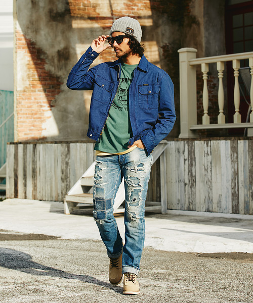 HYSTERIC GLAMOUR(ヒステリックグラマー)の「ワークJK(ブルゾン・メンズ・インディゴブルー/カーキ/ブラック・SMALL/MEDIUM/LARGE)」の19枚目の写真