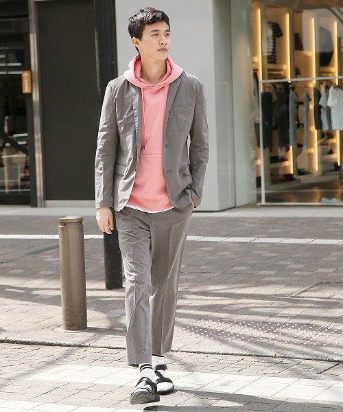 GLOBAL WORK（グローバルワーク）の「ポンチプルオーバーパーカー7分袖/757319 （パーカー・メンズ・イエロー/ライトピンク/グリーン・SMALL/MEDIUM/X-LARGE/LARGE）」の17枚目の写真