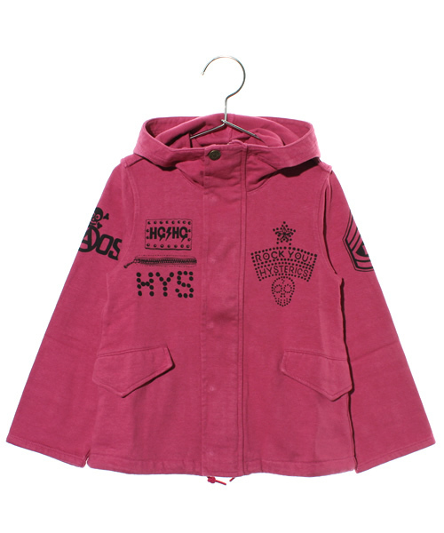 HYSTERIC MINI（ヒステリックミニ）の「HG ARMY JK（ミリタリージャケット・キッズ・カーキ/ピンク・100/110/120）」の2枚目の写真