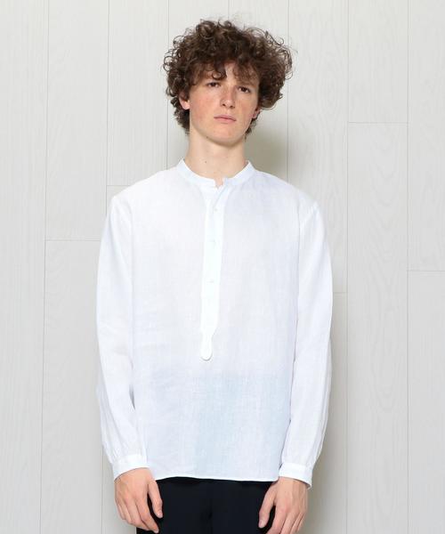 MARGARET HOWELL(マーガレットハウエル)の「<MARGARET HOWELL>LIN PULLOVER SHIRT/シャツ. ◆(シャツ/ブラウス・メンズ・ホワイト・LARGE/MEDIUM)」の7枚目の写真