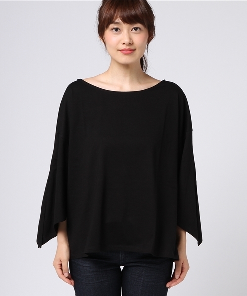 HELIOPOLE(エリオポール)の「袖コンシャスプルオーバー(Tシャツ/カットソー・レディース・ホワイト/キャメル/ブラック/ボルドー・38)」の5枚目の写真