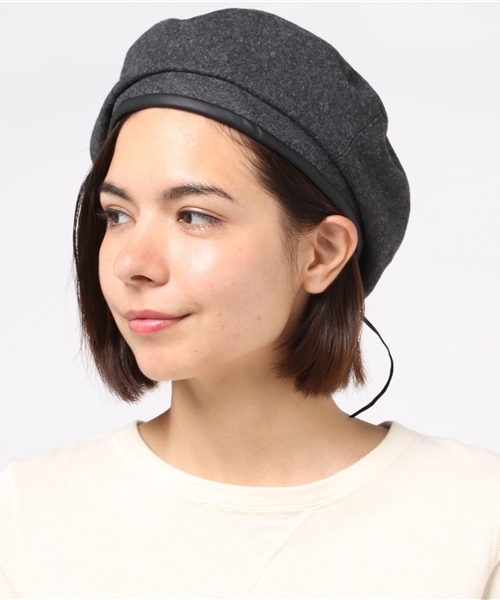 MERLOT（メルロー）の「ベレー帽4378（ハンチング/ベレー帽・レディース・グレー/ブラウン/ブルーグリーン/イエロー/ワイン/グリーン/ブラック・FREE）」の13枚目の写真