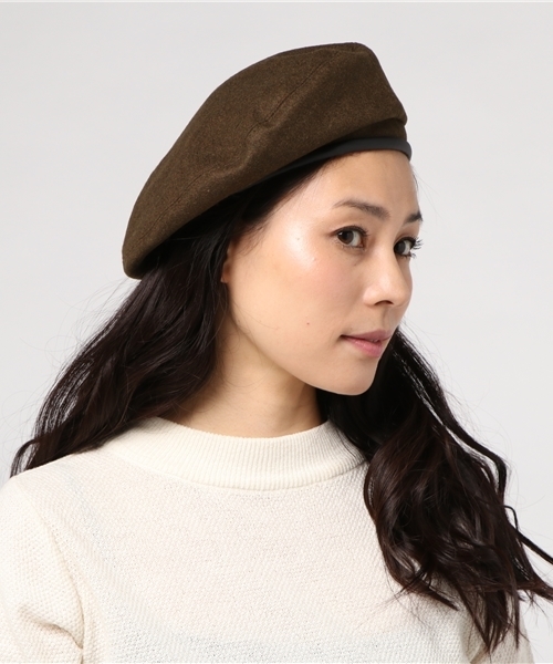 MERLOT（メルロー）の「ベレー帽4378（ハンチング/ベレー帽・レディース・グレー/ブラウン/ブルーグリーン/イエロー/ワイン/グリーン/ブラック・FREE）」の14枚目の写真