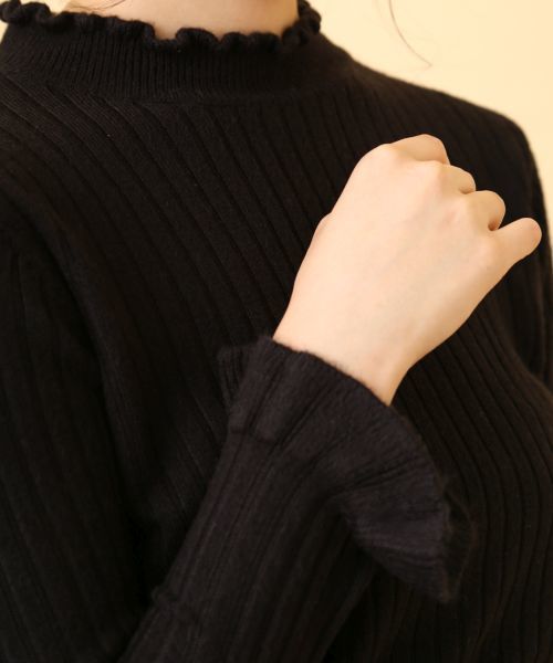 OLIVE des OLIVE（オリーブデオリーブ）の「ハイネックニットプルオーバー（ニット/セーター・レディース・ブラック/ブラウン/オフホワイト/グリーン/ラベンダー・FREE）」の7枚目の写真