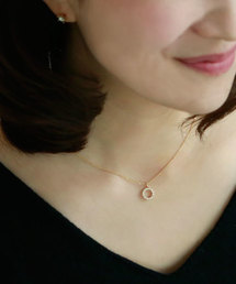 queite | ミニリングとストーンのネックレス(ネックレス)