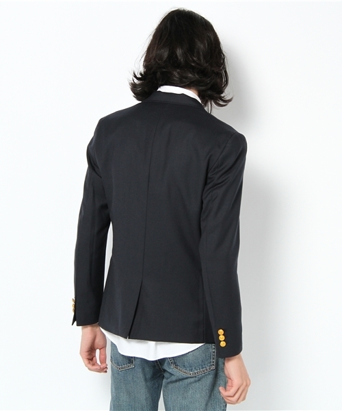 UNION STATION(ユニオンステーション)の「ウール混ジャケット(テーラードジャケット・メンズ・グレー/ネイビー・MEDIUM/LARGE/LL)」の4枚目の写真