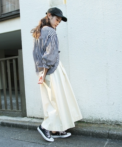 PAGEBOY（ページボーイ）の「チノマキシフレアスカート（スカート・レディース・ベージュ/レッド/オフホワイト/カーキ・FREE）」の14枚目の写真