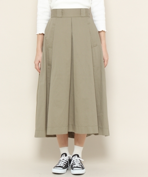 PAGEBOY（ページボーイ）の「チノマキシフレアスカート（スカート・レディース・ベージュ/レッド/オフホワイト/カーキ・FREE）」の8枚目の写真