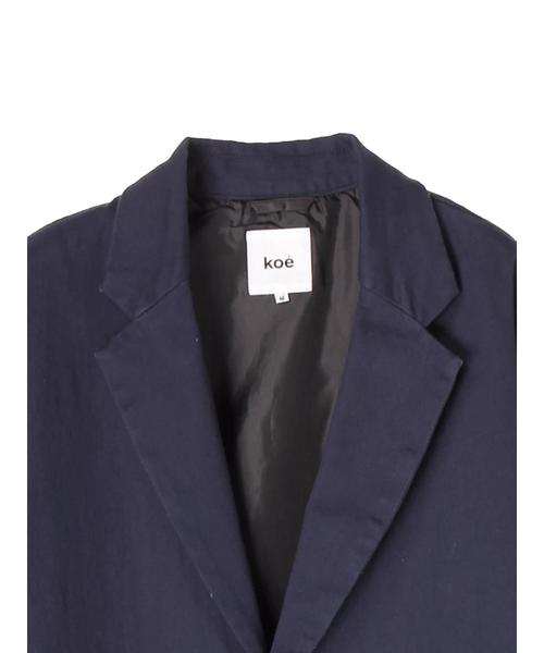 koe（コエ）の「綿ツイルドロップチェスターコート（チェスターコート・メンズ・ネイビー/ブラック/カーキ・M/L）」の10枚目の写真